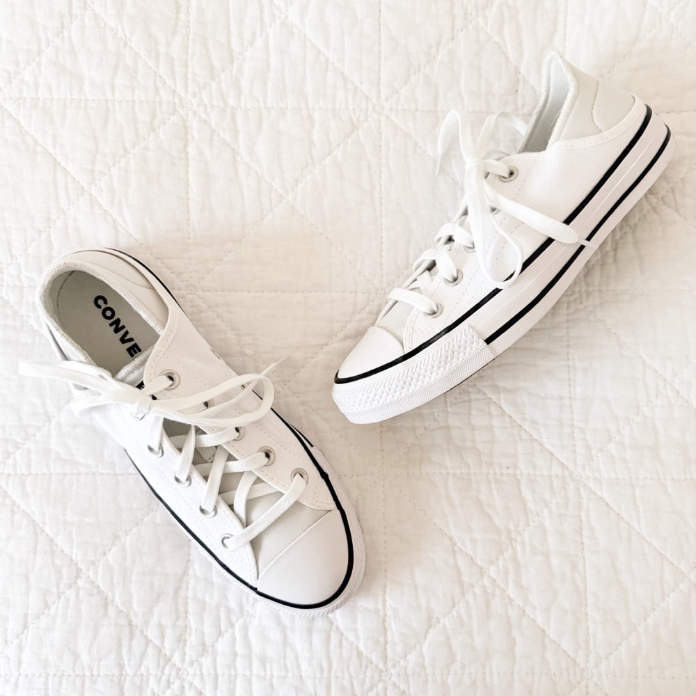 NEW Converse Chuck Taylor All Star Crush Heel Sneakers White 8